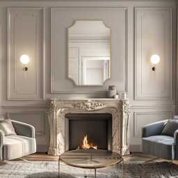 Scalloped Rectangle Mirror, Elegant Wall Scallop Corners Cut Corner Dropzone Edge Mirror By Asmiro - thumbnail 3