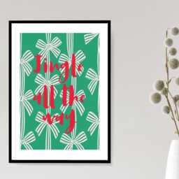 Jingle All The Way Christmas Print - Festive Poster Seasonal Wall Art Funny Decor A5 A4 A3 Framed Or Unframed - thumbnail 3
