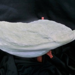 Bird/ Soap Stone Sculpture On Wooden Tripod /Statue With A Big Part Left Rough /Light Green Layers/12.7 - thumbnail 4