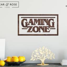 Gaming Zone Wooden Wall Art Gamer Room Decor - thumbnail 3