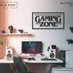 Gaming Zone Wooden Wall Art Gamer Room Decor - thumbnail 2