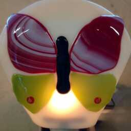 Horse Plane Retro Bird Jack Day Of The Dead Chicken Butterfly Night Light Fused Glass Nursery Child Decor Room Whimsical - thumbnail 4