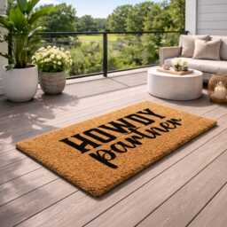 Howdy Partner Doormat - Custom Western Welcome Rug Funny Cowboy Home D??cor - thumbnail 3