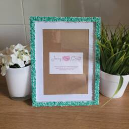 Green Frog Clay Slices Photo Frame 5 X 7 Inches With Border, 6 8 Without Border - thumbnail 1