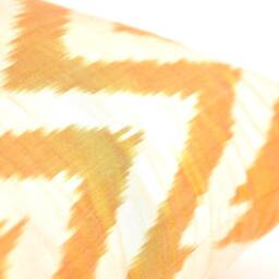 Yellow Chevron Ikat Pillow Cover, Silk Cotton Blend - 20x20 - thumbnail 3