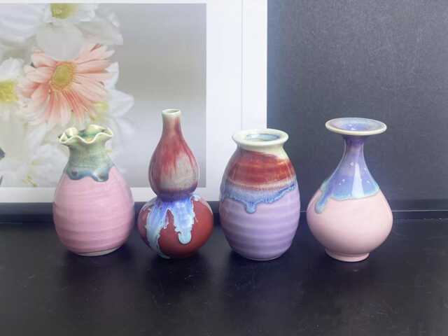 Unique Miniature Vase Desk Decor Gifts For Mom, Cute Mini Mommy Pot Handmade Tiny Pottery, Keepsake Small Flower Gift Her - image 1