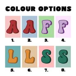 Personalised Colourful Initial Print, Custom Retro Letter Poster, Gift Idea, Gallery Wall Decor, Alphabet Art - thumbnail 2
