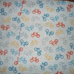 Throw - Bicycle Yellow Brick Road, Handmade, Multi-Color, 50In X 62In, Cyclist, Bicycle - thumbnail 3
