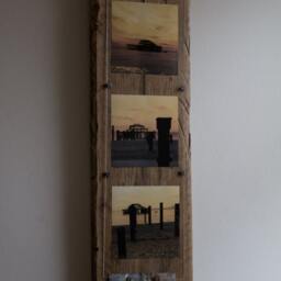 Brighton Pier Photo - Wabi Sabi Wood Home Decor Reclaimed Frame Industrial Chic One Of A Kind Wall Art - thumbnail 3