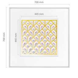 Minimalist Wall Art Simplicity & Elegance Golden Stripes Sculpture - thumbnail 3