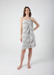 Gray Marrakesh Lightweight Beach Towel, Turkish Cotton Blanket, Sand Free Cover Up, Sarong, Travel Towel