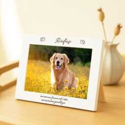 Pet Memorial Frame, Personalised Dog Loss Photo Engraved With Pets Name - thumbnail 4