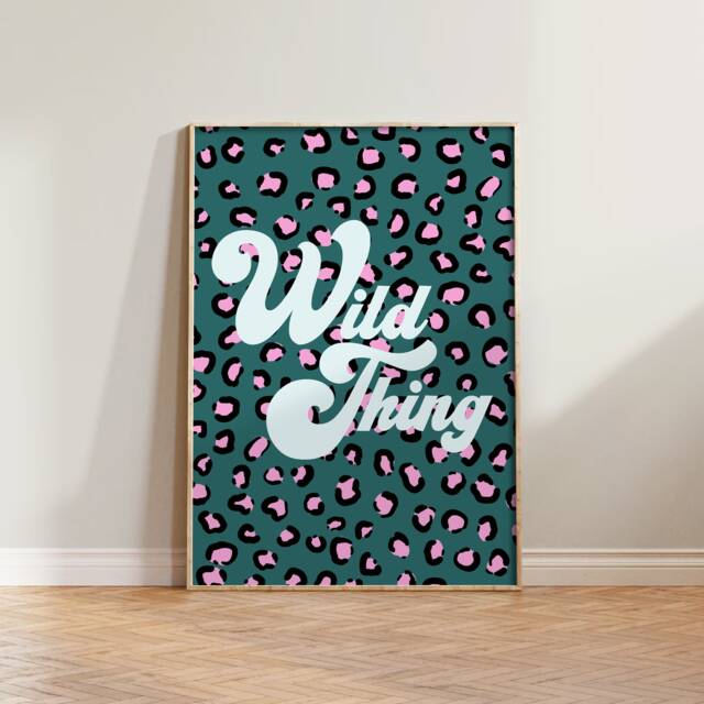 Wild Thing Print - Colourful Wall Art, Eclectic Decor, Music Print, 60S Music, Animal Art - image 1