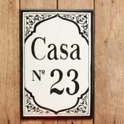 Moroccan House Number Plaque, Signs For Home, Personalized Tile, Ceramic House Sign, Hand Painted Name Address - thumbnail 2