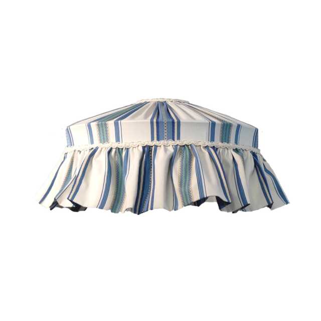 Ruffle Handmade Sanderson Cotton Fabric Lampshade - 16 - image 1