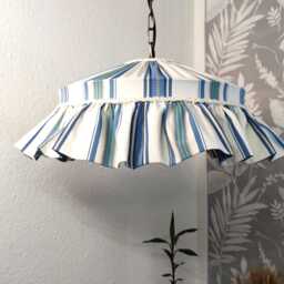 Ruffle Handmade Sanderson Cotton Fabric Lampshade - 16 - thumbnail 3