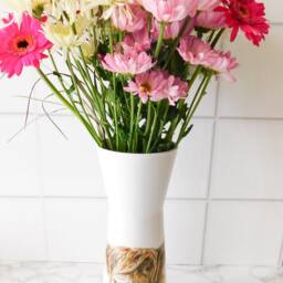 Highland Cow Glass Flower Vase Decoupage Carafe, Gift Boxed - thumbnail 2