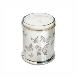 Butterfly Pewter Candle Votive, Handcrafted Wentworth Tealight Holder, Elegant Home Decor