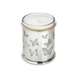 Butterfly Pewter Candle Votive, Handcrafted Wentworth Tealight Holder, Elegant Home Decor - thumbnail 2