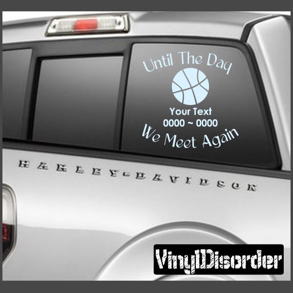 Basketball 02 in Loving Memory Custom Car Or Wall Vinyl Decal Stickers - Ilmbasketball02Et - image 1