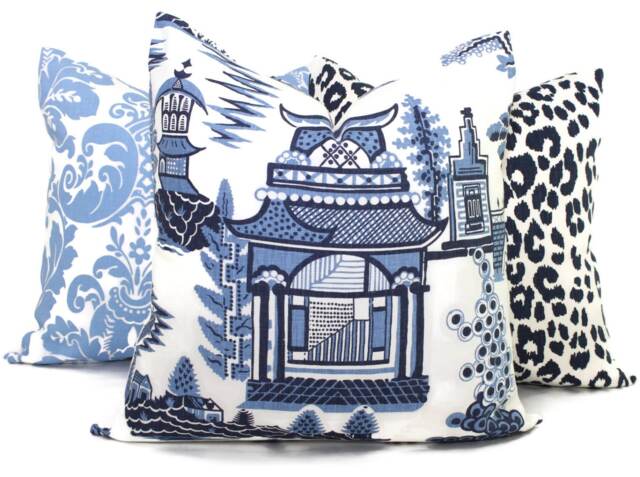 Nanjing Schumacher Decorative Pillow Cover Chinoiserie Lumbar Pillow Rmt - image 1