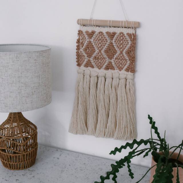 Antique Peach & White Woven Wall Hanging - Classic Collection - image 1