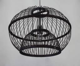 Black Bamboo Pendant Light Modern Woven Shade