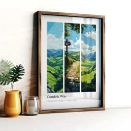 Cumbria Way Poster Lake District Landscape Art Print - thumbnail 3