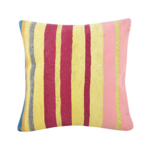 Handwoven Wool Kilim Pillow Cover - image 1