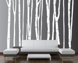 Large Wall Birch Tree Decal Forest Kids Vinyl Sticker Removable - 9 Trees 5 Foot Tall 1109
