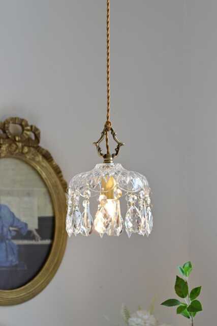 Vintage Crystal Pendant Light Brass Finish Chandelier Jza-005 - image 1