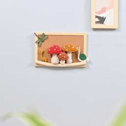 Mushroom Family Macrame Wall Art Custom Boho Home Decor - thumbnail 2