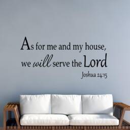 As For Me & My House, We Will Serve The Lord Wall Decal #2 Vwaq-4455 - thumbnail 1