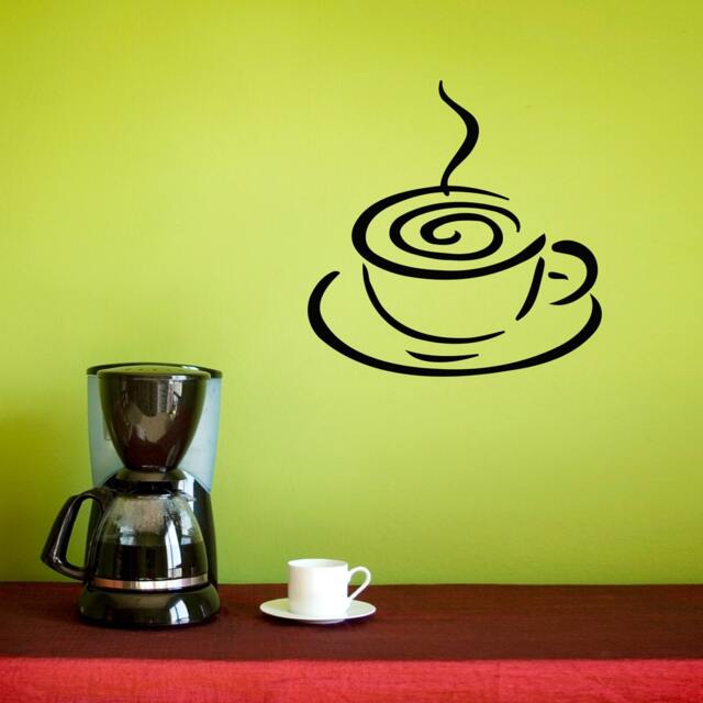 Coffee Cup Wall Decal Kitchen Decor Vinyl Art - image 1