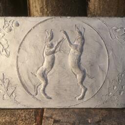 Autumn Gift Boxing Hares Wall Sculpture, Garden Plaque, Ornament, Art - thumbnail 2