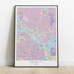 Dallas Print in Different Colors & Sizes - Texas, Usa Travel Wall Art - thumbnail 3