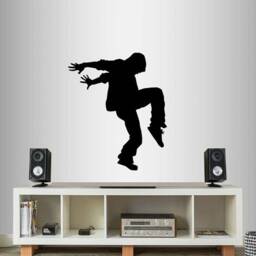 In-Style Decals Wall Vinyl Decal Home Decor Art Sticker Break Dancer Hip Hop Dance Jumping Guy Teen Boy Room Removable Mural Design 66 - thumbnail 1