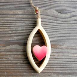 Tears With Heart Woode Wall Window Decoration Ornament, Unique Gifts For Women - thumbnail 1