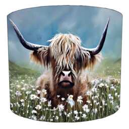 Highland Cows Cattle Drum Lampshades For Ceiling Light Shades Pendants Or Bedside, Table Lamp Shades - thumbnail 4