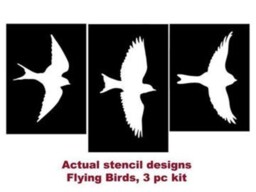 Flying Birds 3 Pc Stencil Kit - Wall Art Stencil Instead Of Decals Easy To Use Wall For A Quick Room Update-Bird - thumbnail 3