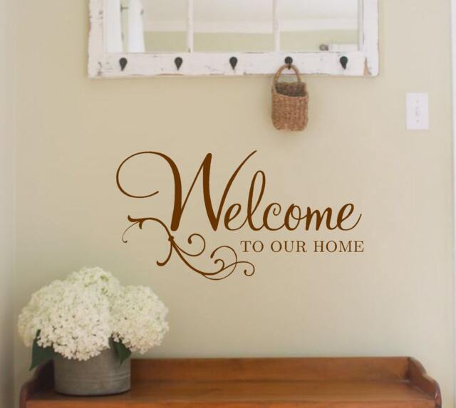 Wall Decal-Welcome To Our Home-Vinyl Decal - Welcoming - Entryway - Home Decor - Words & Phrases - For The Wall - image 1