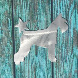 Standard Schnauzer, Dog Christmas Tree Topper, Mini Holiday Decoration, Wall Hanging, Yard Stake, Metal Art, Lover Gift - thumbnail 3