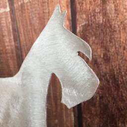 Standard Schnauzer, Dog Christmas Tree Topper, Mini Holiday Decoration, Wall Hanging, Yard Stake, Metal Art, Lover Gift - thumbnail 2