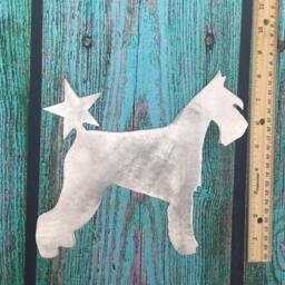 Standard Schnauzer, Dog Christmas Tree Topper, Mini Holiday Decoration, Wall Hanging, Yard Stake, Metal Art, Lover Gift - thumbnail 4