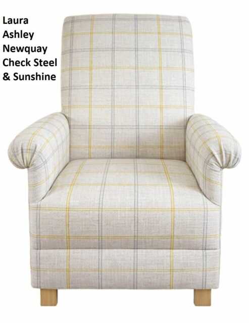 Laura Ashley Newquay Check Fabric Adult Chair Armchair Small Accent Nursery Penrith Whinfell Josette Statement Bedroom Bacall - image 1