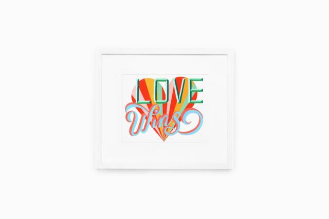 Love Wins Hand Lettered Watercolor & Gouache 8x10 Painting- Print - Inspirational - image 1