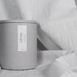 Infinity Concrete Candle Endless Soy Wax Candle, Modern Industrial Decor, Minimalist Interior - 8.4 Oz - thumbnail 2