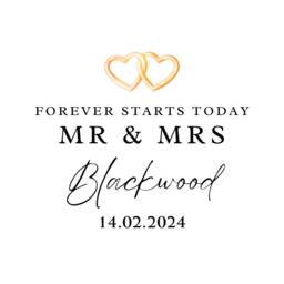 Couple Wedding Day Candle Sticker Label Stickers Gifts Mr & Mrs Present - thumbnail 4