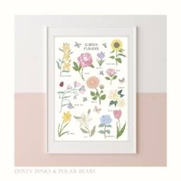 Floral Edition - Garden Flowers Print Florals Children's Prints Bedroom Flower -Children's Wall Art Liberty - thumbnail 1