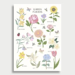 Floral Edition - Garden Flowers Print Florals Children's Prints Bedroom Flower -Children's Wall Art Liberty - thumbnail 2